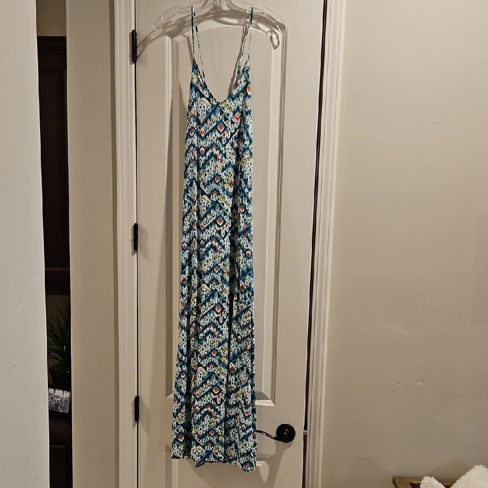 Old Navy Blue and White Maxi Dress